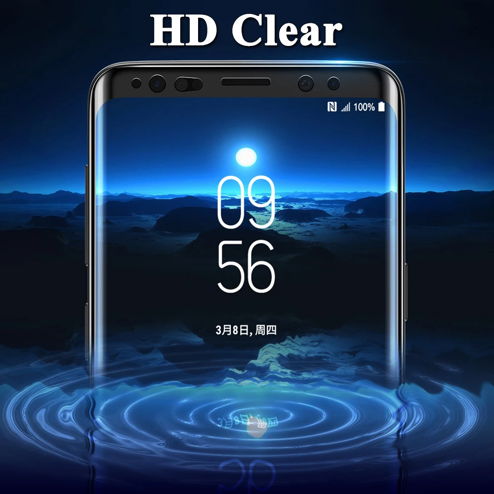 Для samsung Galaxy S8 плюс Стекло для samsung S8 закаленное Стекло Примечание 8 Экран протектор 3D изогнутые полное покрытие защитной пленка 9 H