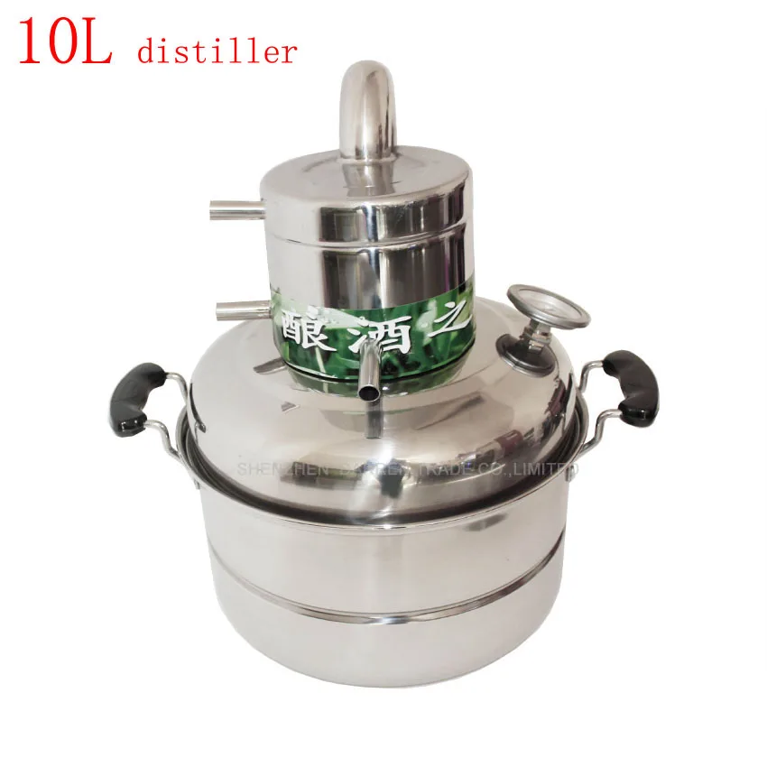 

1piece DIY Moonshine Ethanol Stainless 10 Litre Spirits Distillation Boiler Home Brewing equipment