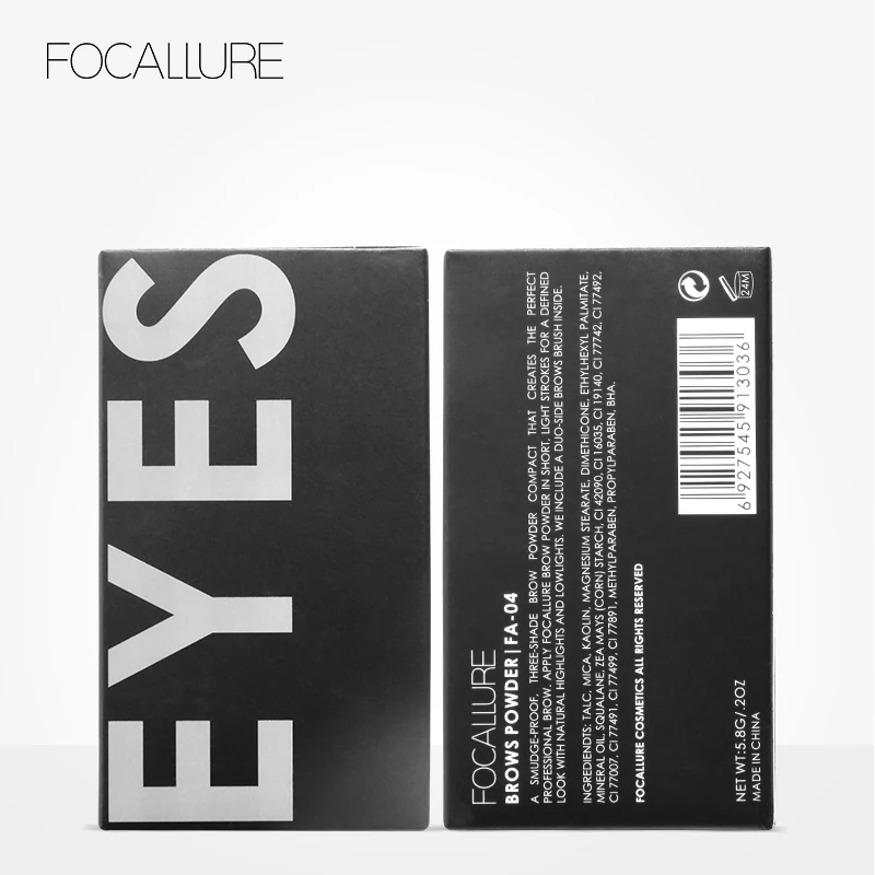 Focallure Eyebrow Powder 3 Colors Eye brow Palette Waterproof natural Smudge Proof With Mirror with Brushes | Красота и здоровье
