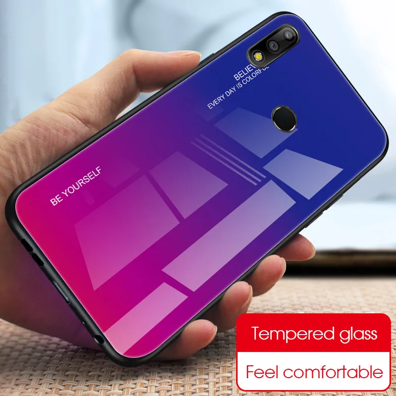 Gradient Tempered Glass Case For Asus Zenfone Max (M2) ZB633KL Pro ZB631KL (M1) ZB601KL ZB602K |