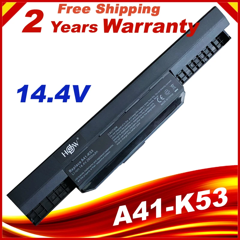 

4 ячейки 14,4 V батарея A32-K53 для Asus A43E A53S K43E K43U K43S X54 X54H K43SJ X54C X84 K53S K53 K53SV K53T X44H акумуляторная батарея