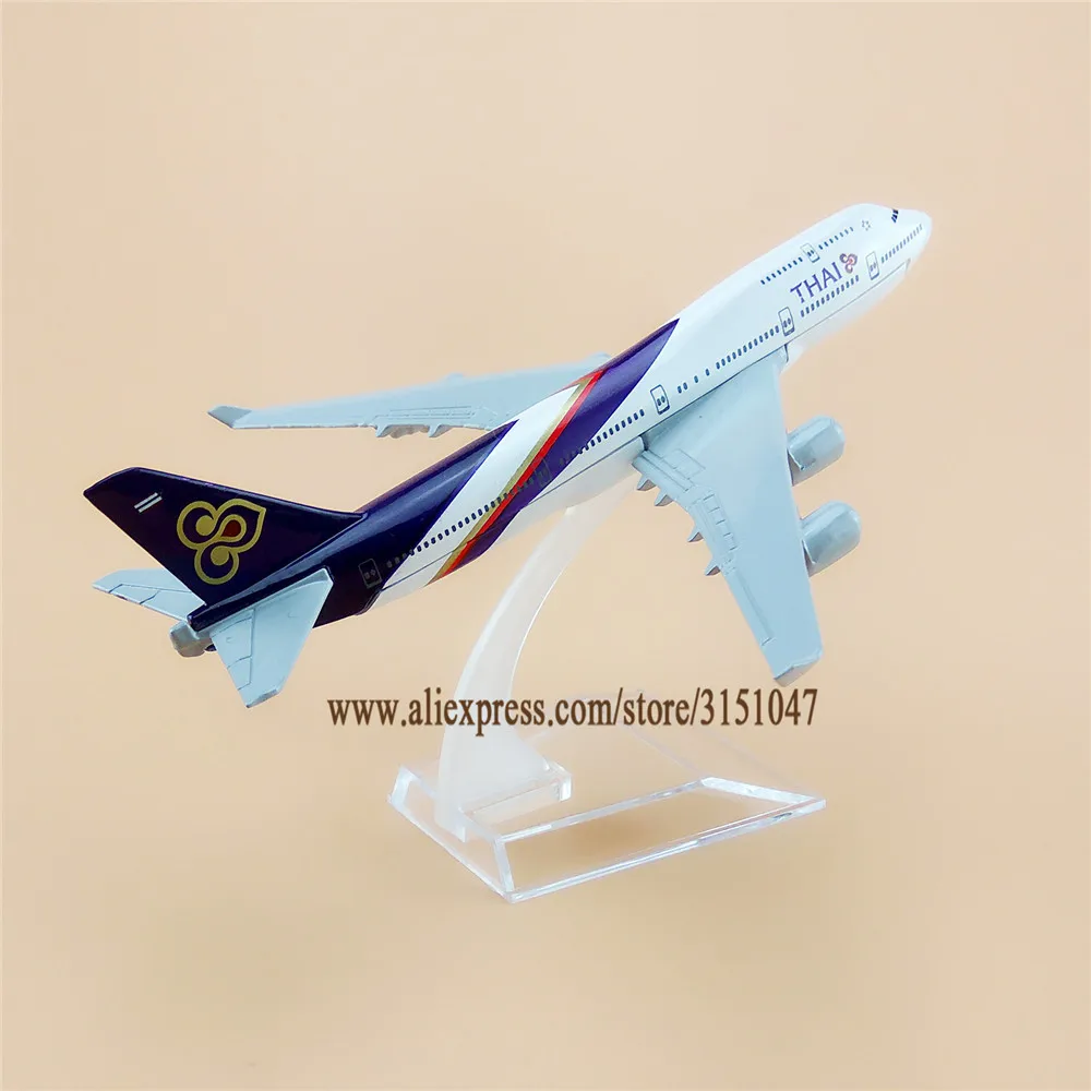 Сплав металла Air Thai B747 Airlines модель самолета Таиланд Boeing 747 400 Airways Детские Подарки 16