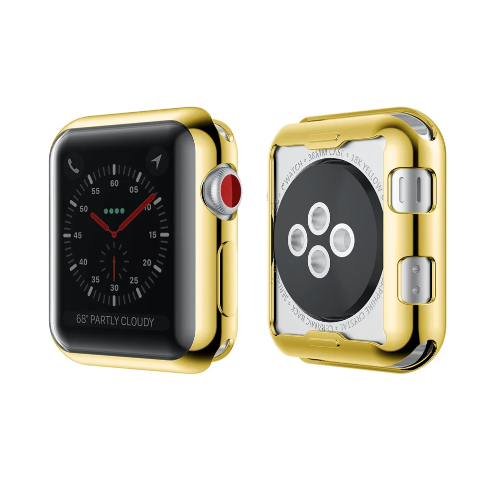 Чехол для часов Apple Watch, чехол 42 мм, 38 мм, серия 3, 2, мягкие, тонкие, из термополиуретана, универсальная ультратонкая Защитная пленка для iWatch, чехол