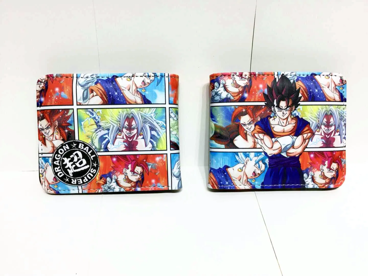 Аниме Dragon Ball и super Goku кошелек Pu короткий двойной фото держатель для карт для мужчин и женщин монета карман на молнии мультфильм сумочка с принтом
