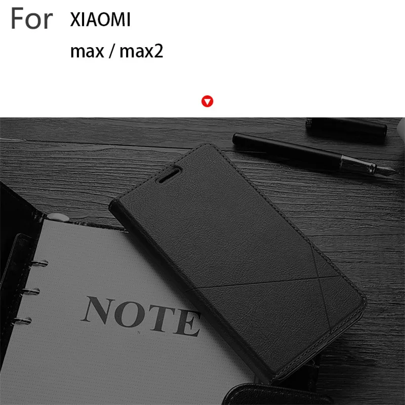 Кожаный чехол-книжка ручной работы для Xiaomi Mi Max 3 / 2 модный из искусственной кожи с