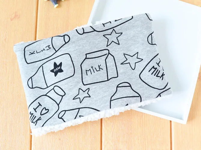 milk bottle Теплый детский шарф, воротники, плюшевое кольцо, шарф, хлопок, Bufandas для мальчиков и девочек, Осень-зима, детский шейный платок, детский шарф - Цвет: milk bottle