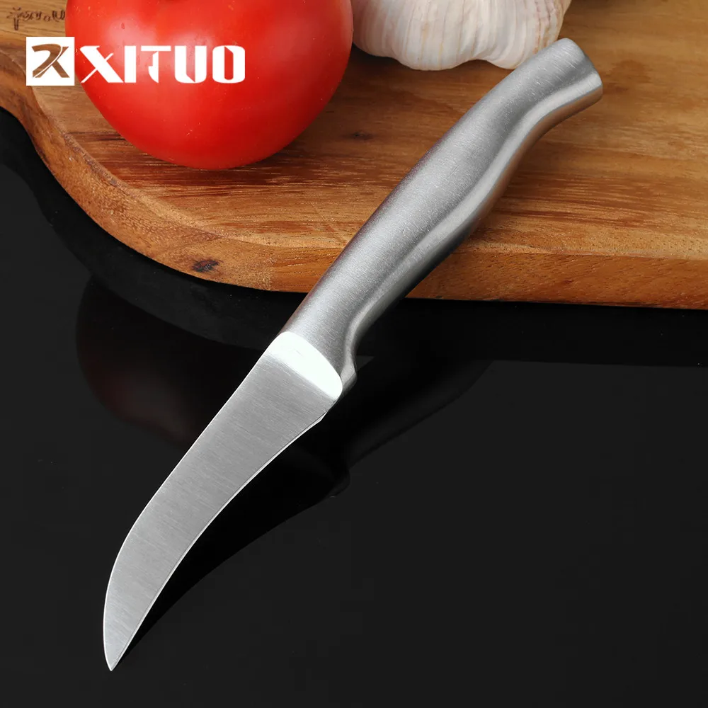 3.5 inch XITUO ручной инструмент охотничий нож ручной работы кованый дамасский узор стальной нож для выживания походный портативный защитный Многофункциональный кухонный нож - Цвет: 3.5 inch