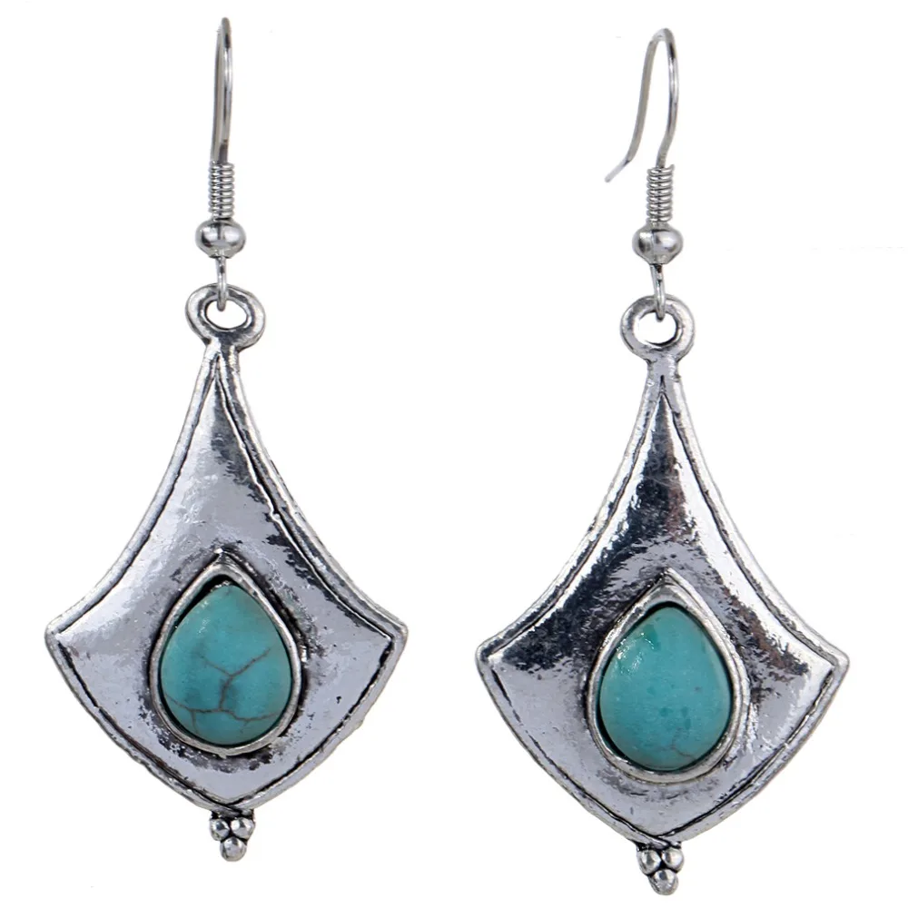 Женские Висячие сережки Howlite серебристого цвета высокого качества из мраморного