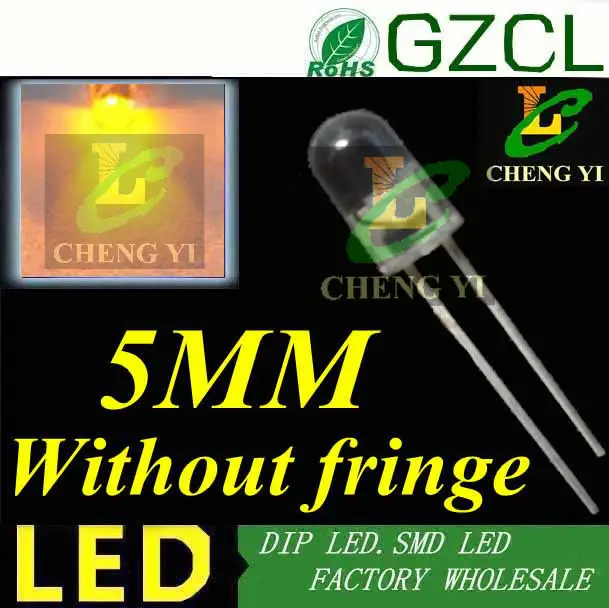 Бесплатная доставка желтая светодиодная лампа 5 мм светодиодный диод 2 0 нм в без
