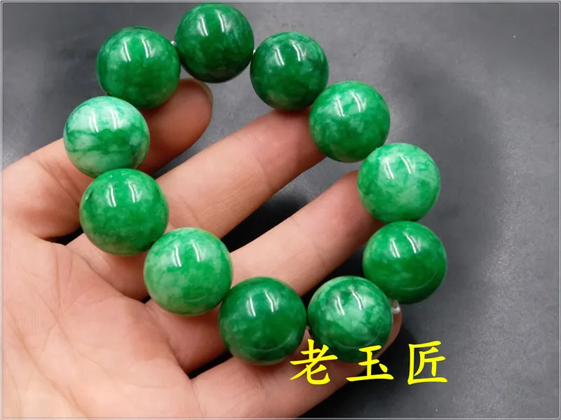 Новый красивый стильный сухой Синий Железный дракон зеленый нефрит браслет с