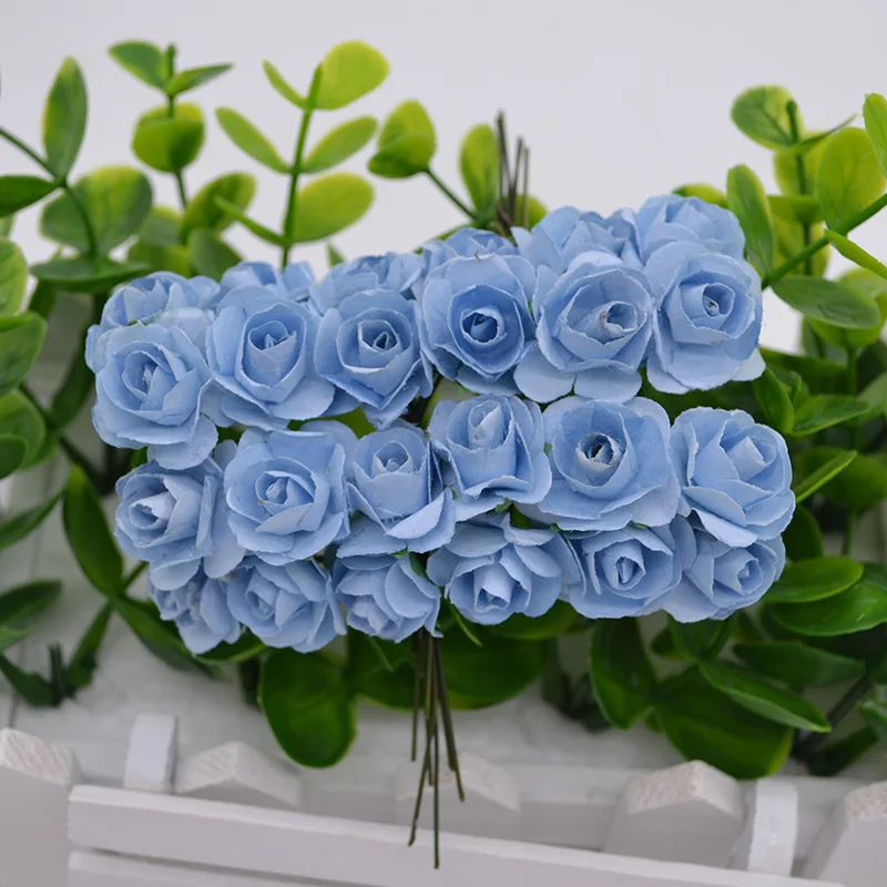 144 шт. разноцветные декоративные цветы сливы 2 см|flower wreath|flower wrapping paperpaper flower cutting |