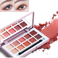 high quality 10 colors makeup eyeshadow charming matte pearl flicker smoky eye shadow in one palette blush makeup set for beauty