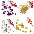 12 стерео зеркальные маленькие цветочные зеркальные ПЭТ 3D наклейки с подсолнухом настенные наклейки для спальни гостиной домашний декор искусство