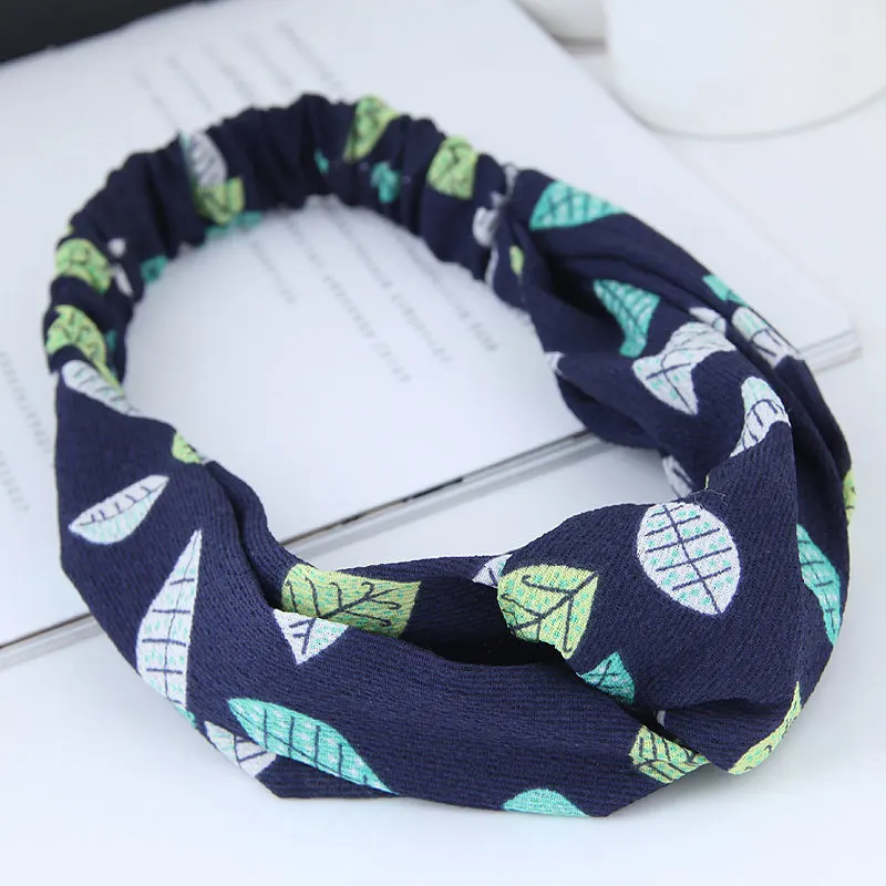 Богемная головная повязка с принтом для женщин крест тюрбан повязки волос