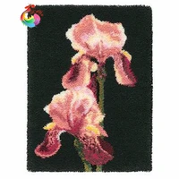 flower latch hook rug kits patchwork carpet cross stitch thread embroidery kits carpet embroidery yarn for crocheting cushion