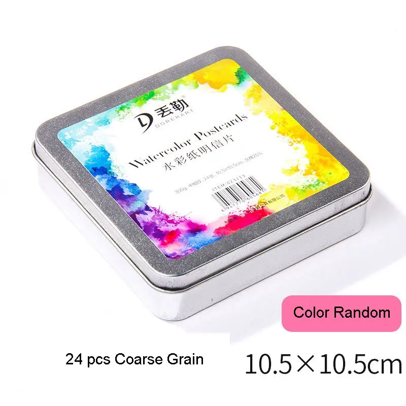 Square 10.5cm Портативная круглая открытка ватный акварельный бумажный коврик 300 г Акварельная живопись Бумажная книга ручная роспись Aquarel товары для рукоделия - Габаритные размеры: Square 10.5cm