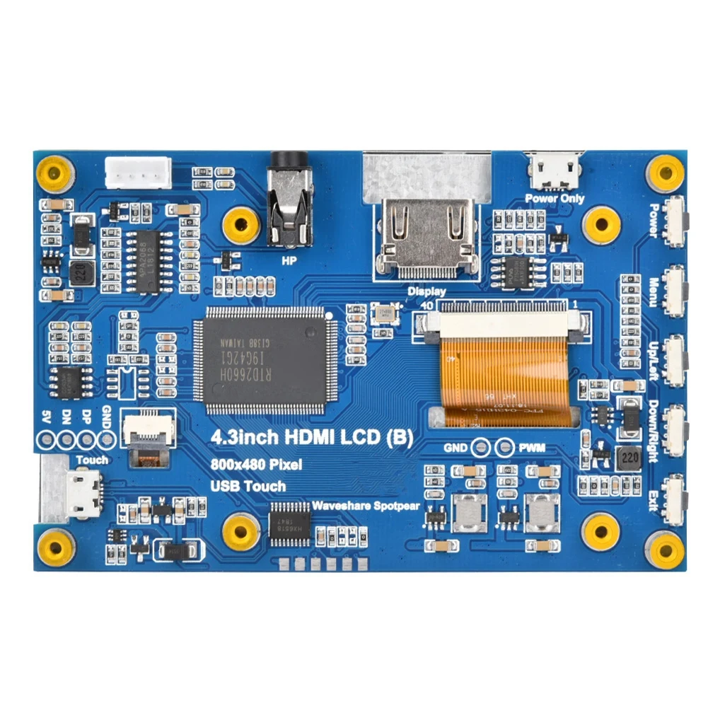 4,3 дюймов 800x480 ЖК ips дисплей сенсорный экран для 3B+ 2B Raspberry Pi