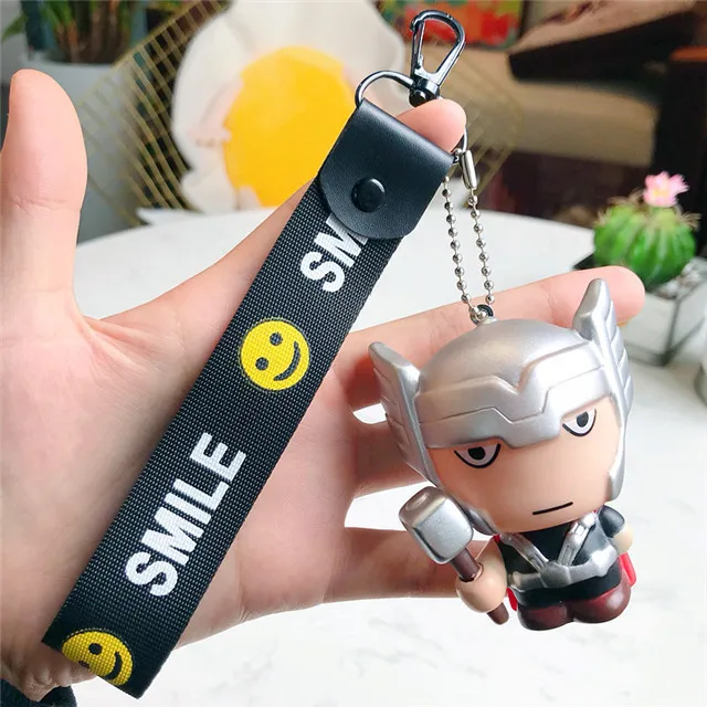 style 13 Рисунки из мультфильма ПВХ Marvel брелок мстители супергерой Фигурка Человека-паука Тор Железный человек брелок детский школьный кулон подарок - Цвет: style 13