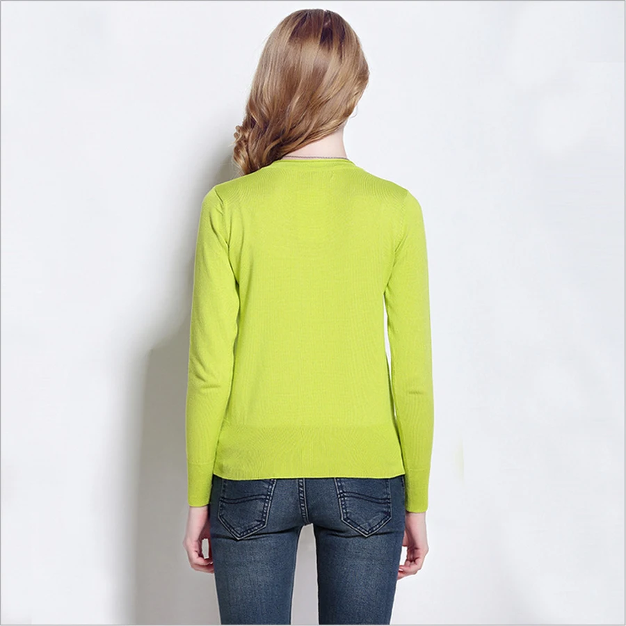 Высокое качество! Осенне-весенний Универсальный Женский вязаный свитер кардиган