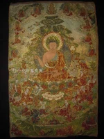 chinese antique collection the thangka embroidery shakya muni diagram