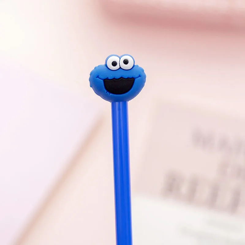 Sesame Street Blue 1 шт. мультфильм аниме Улица Сезам гель кавайные ручки студента ручки для подписи письма подарки канцелярские принадлежности Escolar Papelaria - Цвет: Sesame Street Blue