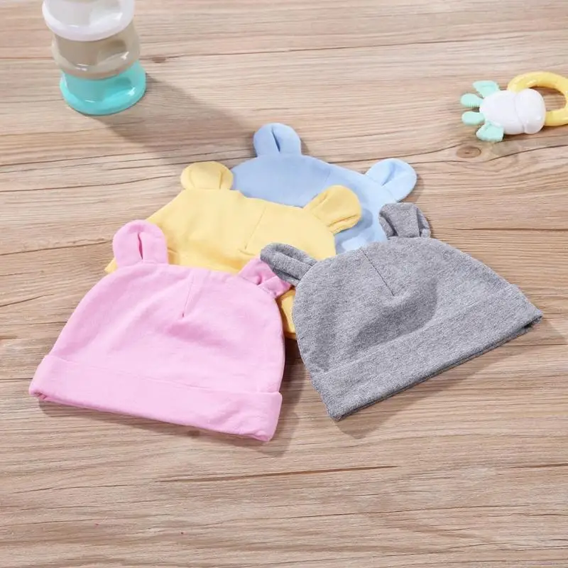 2pcs/set 0-3m Newborn Baby Cotton Cap Swaddle Wrap Soft Infant Hat Blanket Sleeping Bags Sleepsack Envelope Swaddling Bedding
