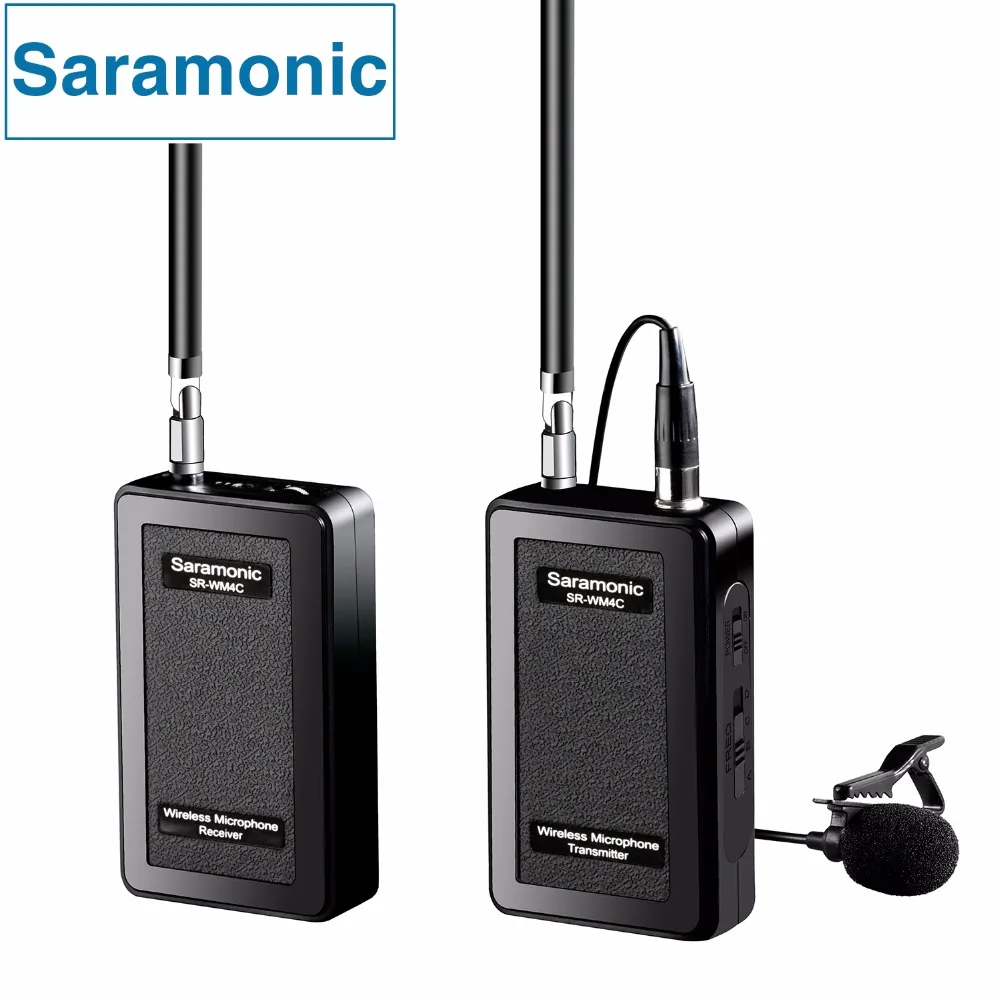 Saramonic 4 канал УКВ Беспроводной петличный микрофон Системы с реальным временем