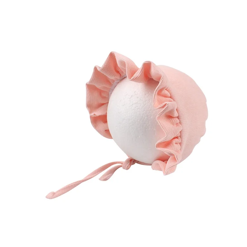 Corduroy Baby Beanie Hat Cute Princess Girls Cap Spring Autumn Lace Up Infant Sun 3-12 Months Clothing | Детская одежда и обувь