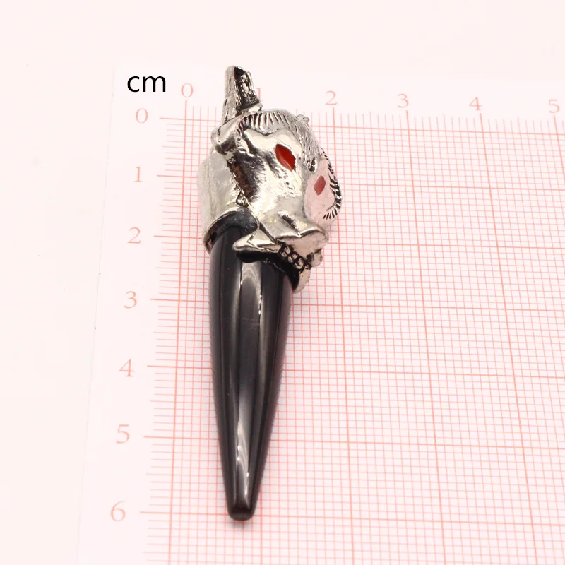 1pc 60mm Punk Natural Dauzy Wolf Jewelry Charm Findings DIY Women Men Drusy Necklace Pendant Keychain Decor Accessory D46 | Украшения и