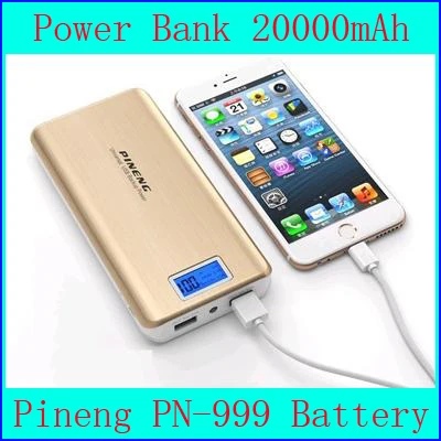 Sales Pineng Power Bank 20000mAh PN-999 Dual Micro USB Portable Charger External Battery Better Than Xiaomi Powerbank for iphone | Мобильные