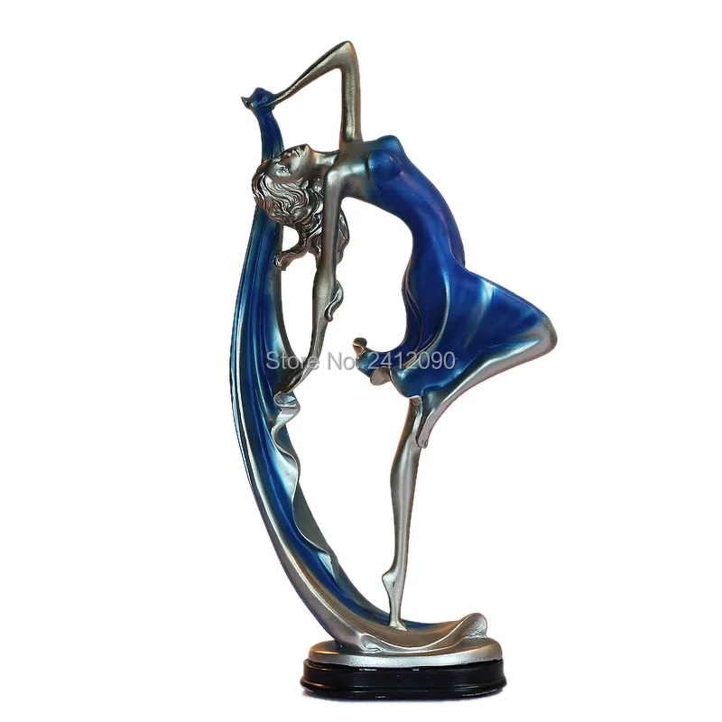 Фиолетовые синие белые статуэтки ангела изделия из смолы балетная танцовщица