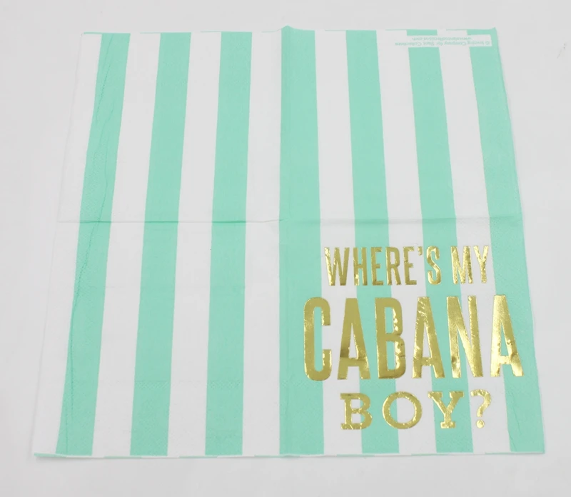 [RainLoong] 3 пары напитков золотая фольга бумажная салфетка где находится My Cabana Boy