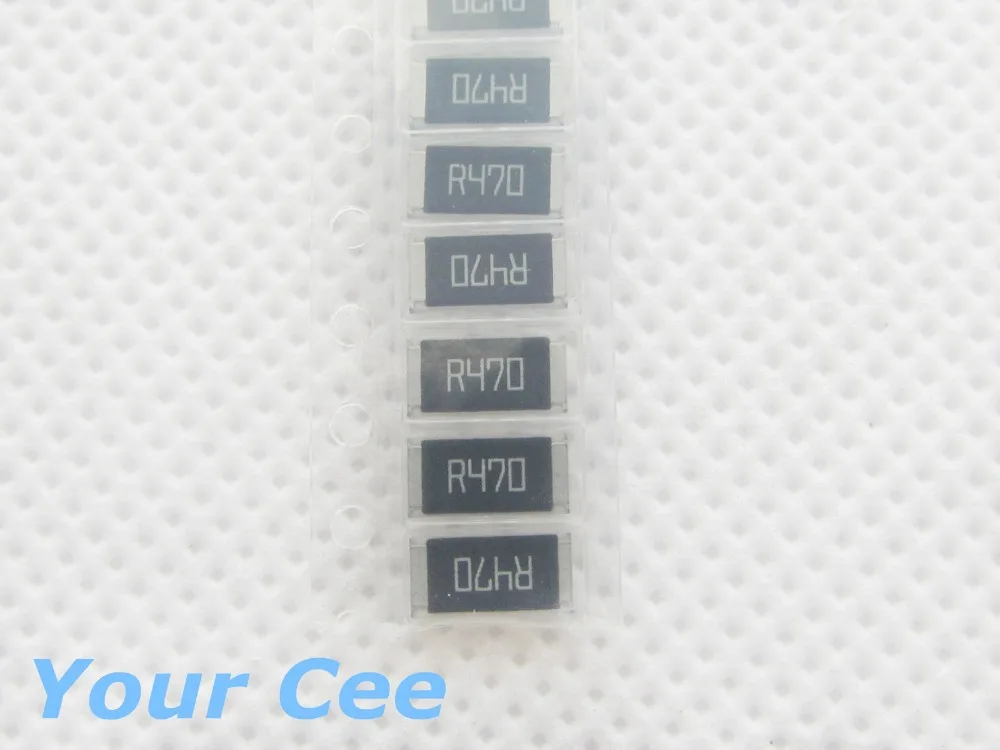 50 шт. 2512 SMD резистор 1 Вт 0.47R 1% чиповый 0 47 Ом R470|resistor 0|smd resistor 1wsmd |