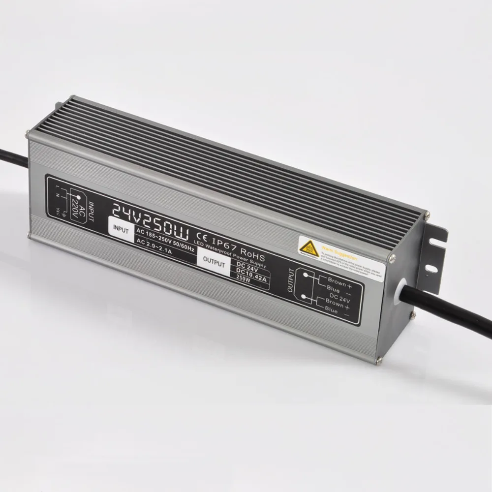 Источник питания с водонепроницаемым переключателем режима 24 В/250 Вт Класс IP67