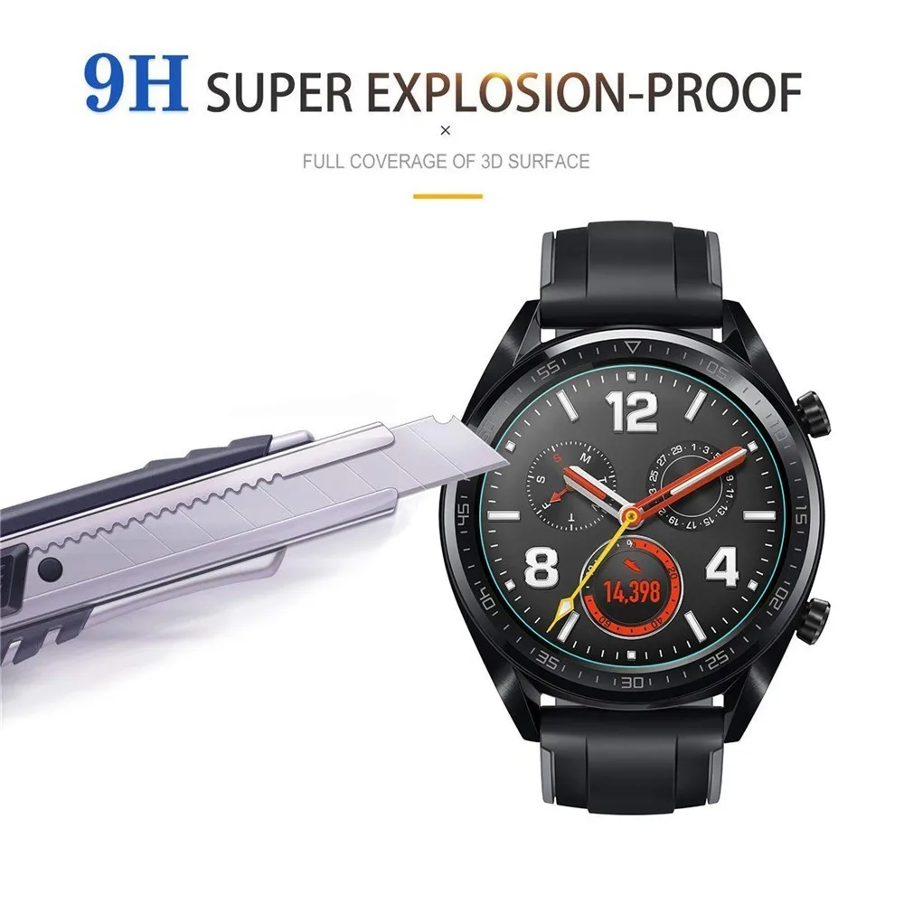 2 упаковки для Huawei Watch GT закаленное стекло Защита экрана Защитная пленка 0 3 мм 2.5D