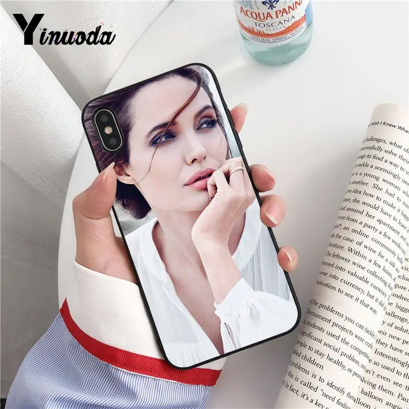 A12 Yinuoda Angelina Jolie черный ТПУ мягкий телефон чехол для iphone 8 7 6 6S Plus 5 5S SE XR X XS MAX Coque Shell Fundas Capa - Цвет: A12
