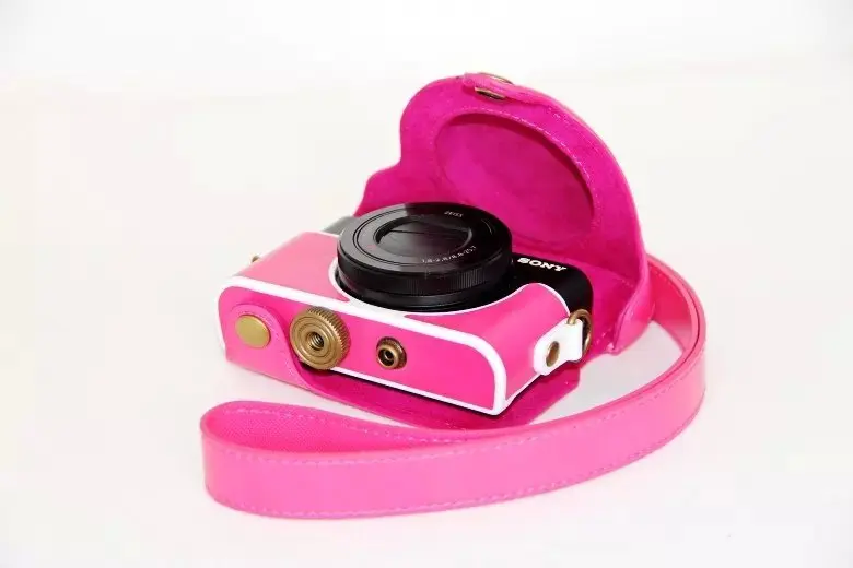 Чехол из искусственной кожи для камеры Sony RX100 RX100II RX100III RX100IV M1 M2 M3 M4 с плечевым