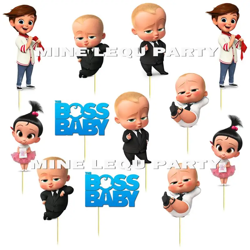 12 шт./лот Boss Топпер для детского торта на день рождения ребенка Boss тематические вечерние топперы для торта украшения торта Детские вечерние принадлежности