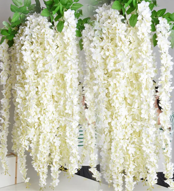 Искусственные Свадебные украшения из лозы Wisteria DIY шелковые цветы искусственные
