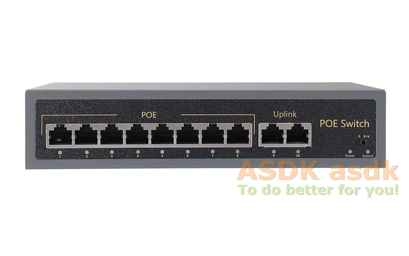 8+ 2 8-портовый 10/100 м IEEE802.3af коммутатор POE 120 Вт 52 в переключатель питания через Ethernet для системы ip-камеры сетевой коммутатор