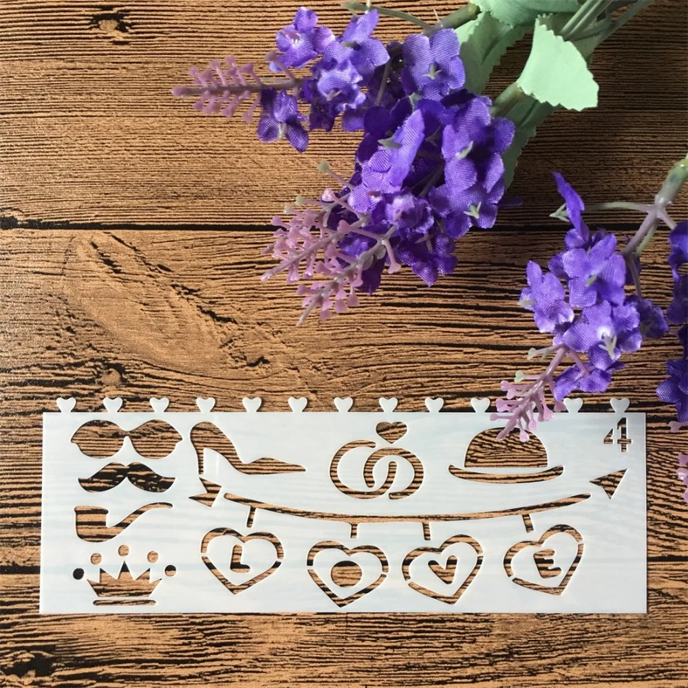 8 шт./компл. 15x5 см цветок календарь DIY ремесло трафареты стены краски скрапбук