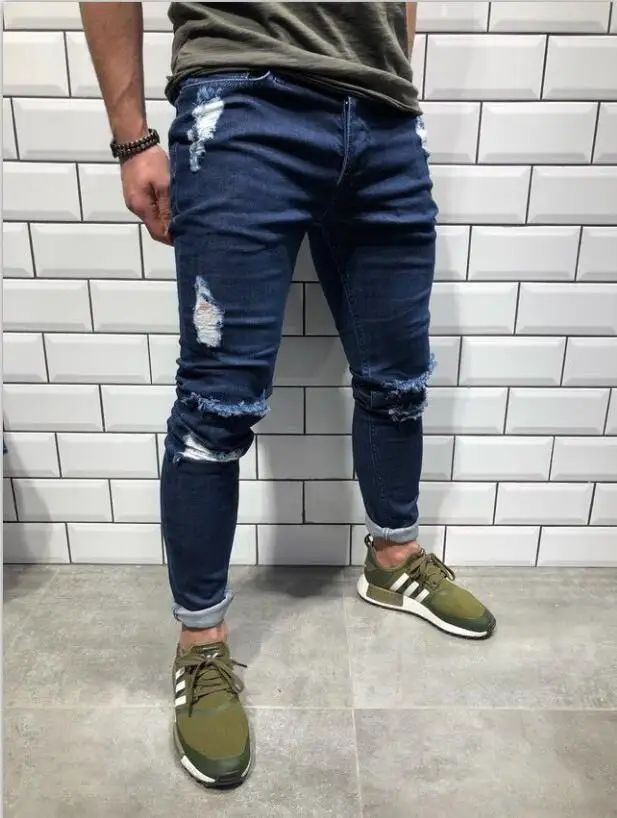 Джинсовые брюки для мужчин Slim Jens Hombre Jens Ho мужские s Calsa мужские джинсы джинсовые мужские s измельченные джинсовые брюки синие джинсы мужские