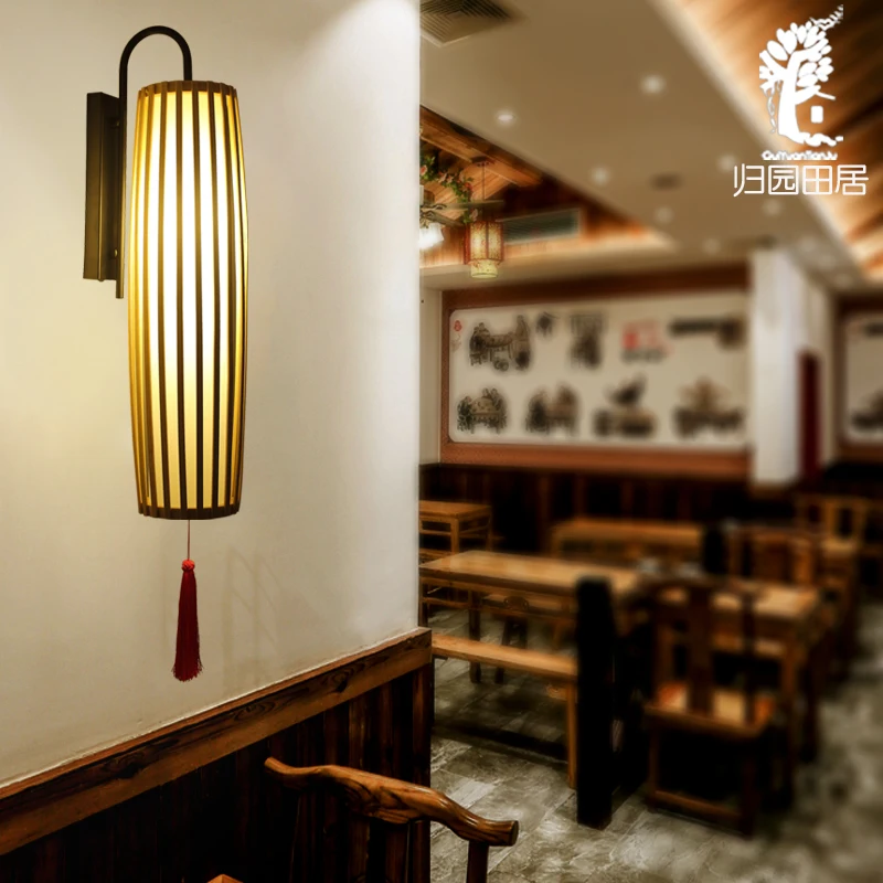 

Southeast Asian Bedroom Bedside Wall Lamp Tea Room Hotel Club Lighting New Chinese Style Corridor Aisle Wall Light YA72612