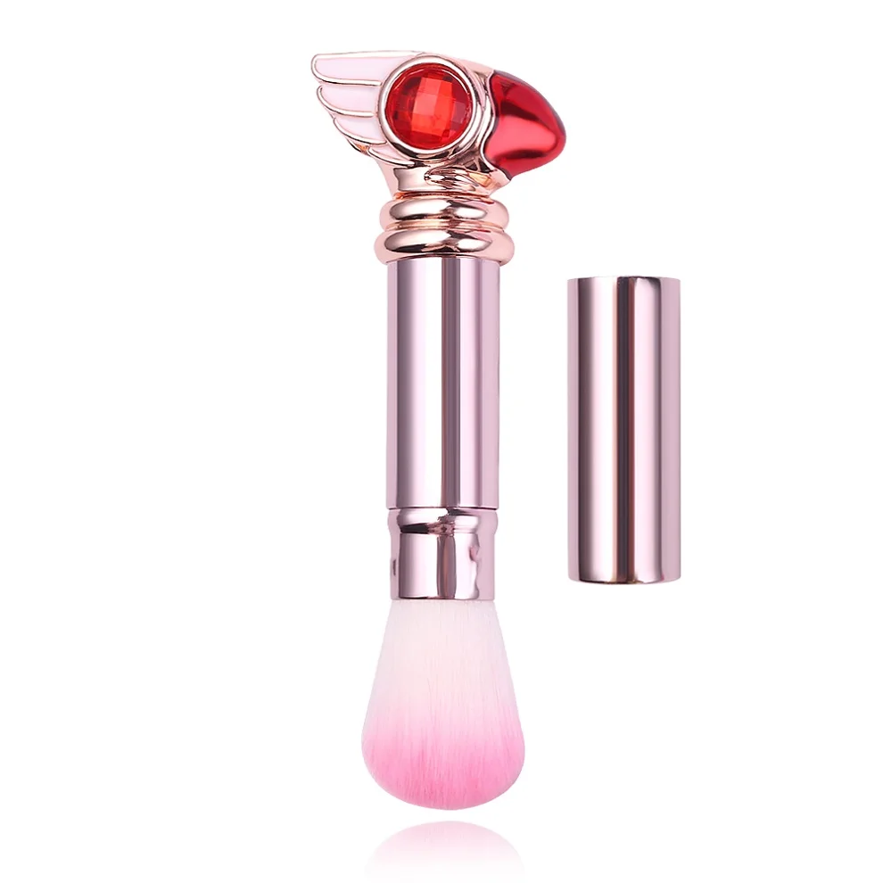 rose gold Bird head Милые Сейлор Мун Pro кисти для макияжа Гибкие портативные Кисти Cardcaptor Сакура Пудра основа для макияжа Румяна Кисти инструменты для макияжа - Handle Color: rose gold Bird head
