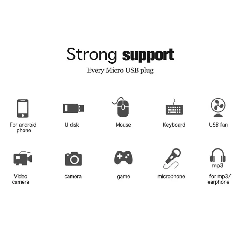 Адаптер HAWEEL Micro USB 2 0 для с функцией OTG Samsung/Huawei/Xiaomi/LG/HTC и других смартфонов |