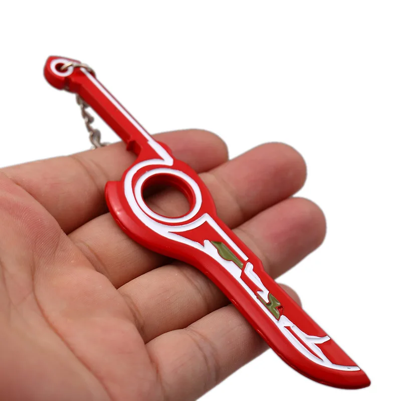 Брелок Xenoblade брелок красный меч MONADO металлическая подвеска для ключей брелки