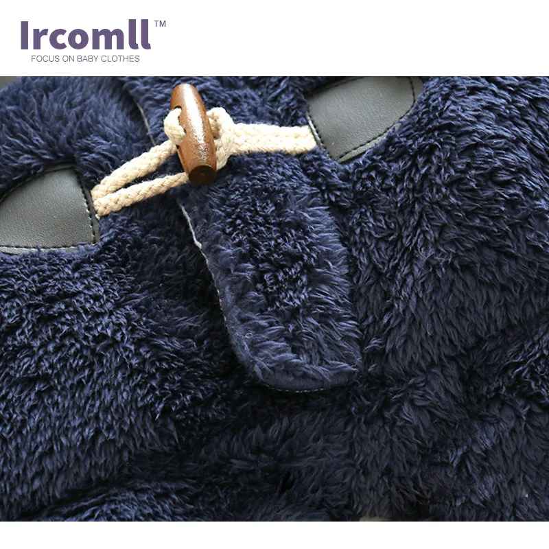 2017 Ircomll новейший теплый боди детские комбинезоны с капюшоном из кораллового