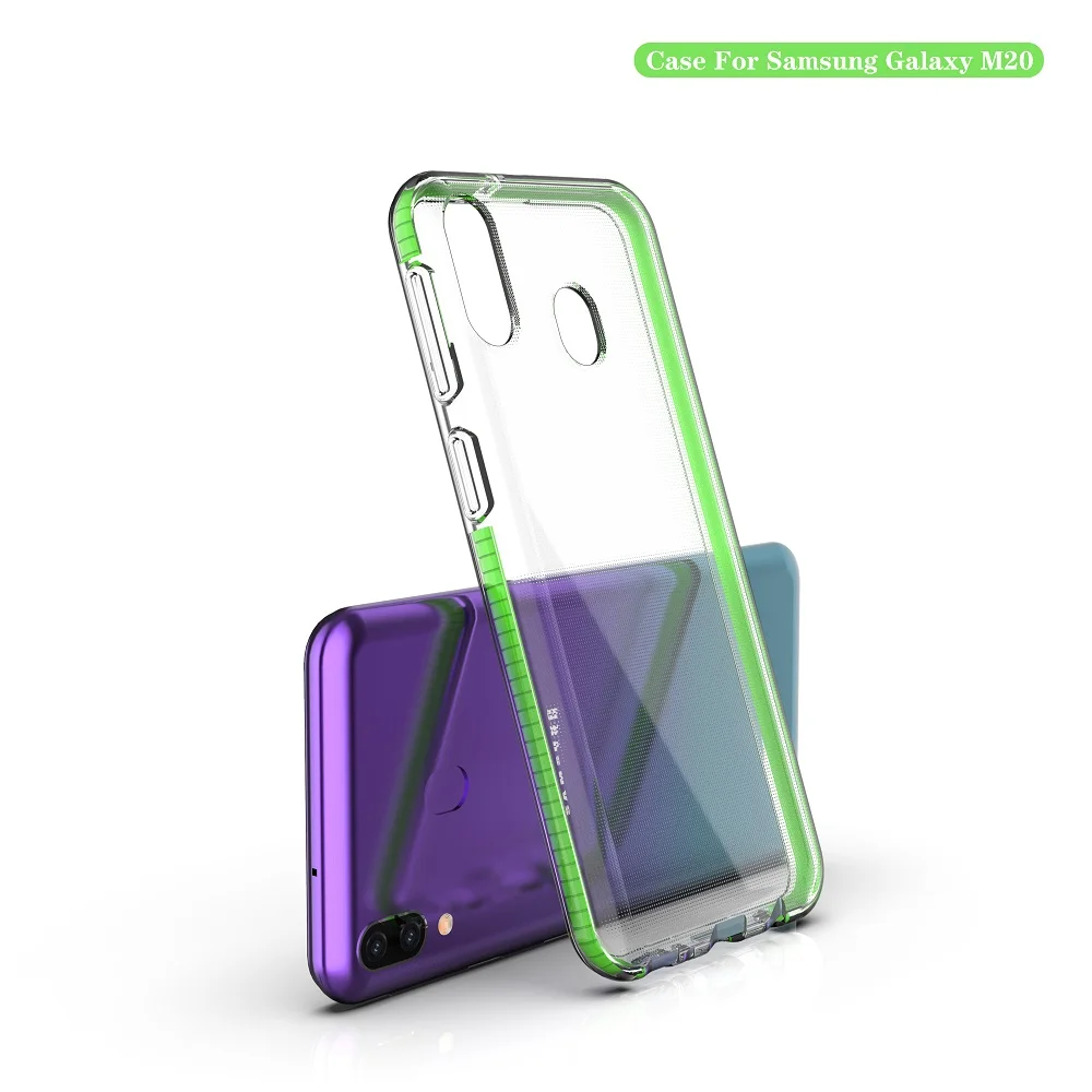 Для Samsung Galaxy A30 A50 A40 A70 A10 A20 чехол мягкий TPU + TPE прозрачный двойной защитный для samsung