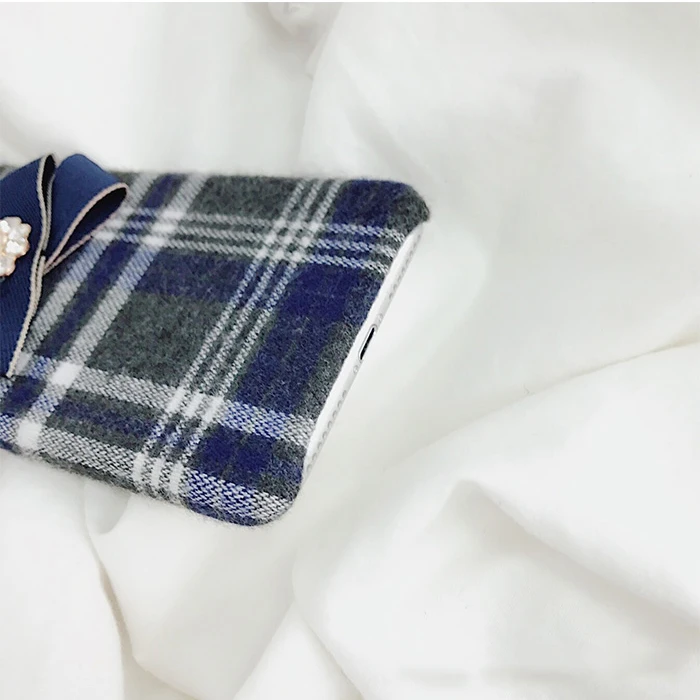 From Jenny бренд Rhinestone Bowknot, тканевый чехол Чехлы для iPhone 11 Pro 7 8 плюс 6s 6plus X XR осень-зима мягкая задняя крышка для мобильного телефона