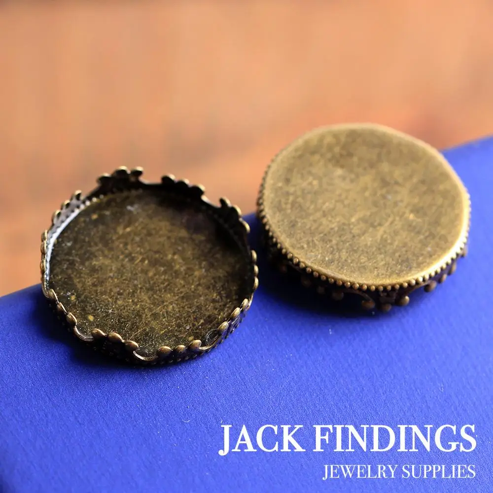 10 шт. медные круглые кабошоны с покрытием из античной бронзы 20 мм | Украшения и